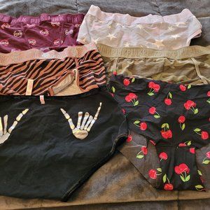 NWOT Lot of 6 Victorias secret/Pink Panties sz L